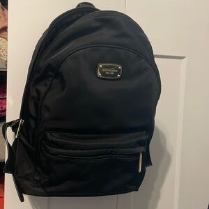 Michael Kors Black Nylon Backpack with Gold accents NWOT